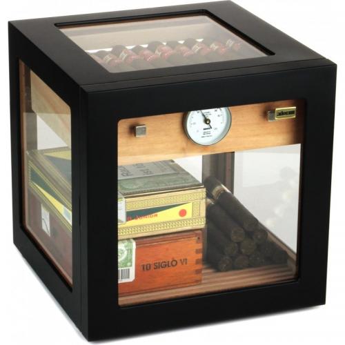 Adorini Cube Deluxe Black Cigar Humidor 100 Cigar capacity